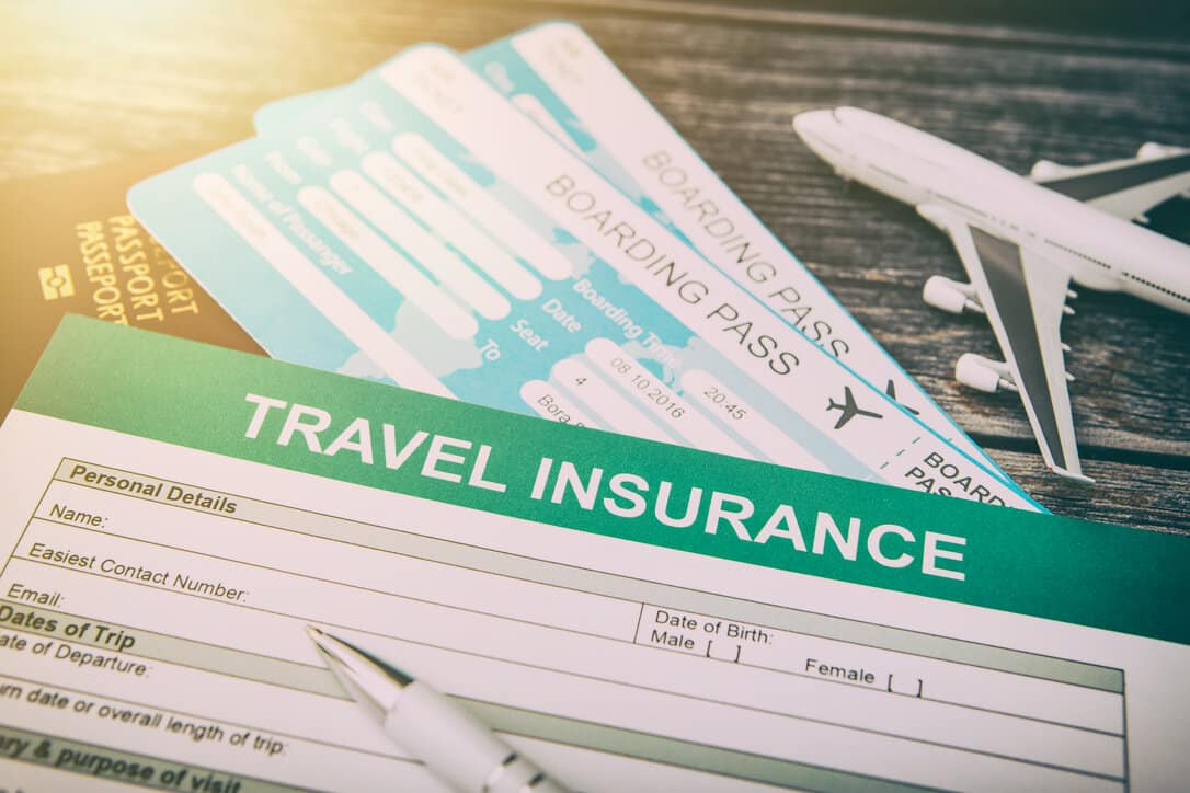 Travel insurance ticket.