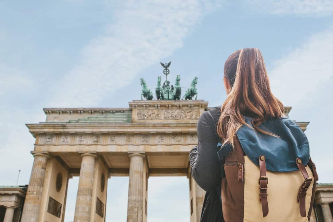 Young woman visiting Germany.